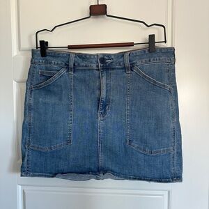 American Eagle Next Level Stretch Blue Denim Skirt